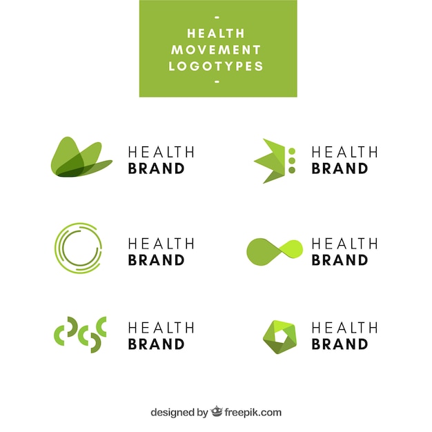 健康産業のためのロゴの収集