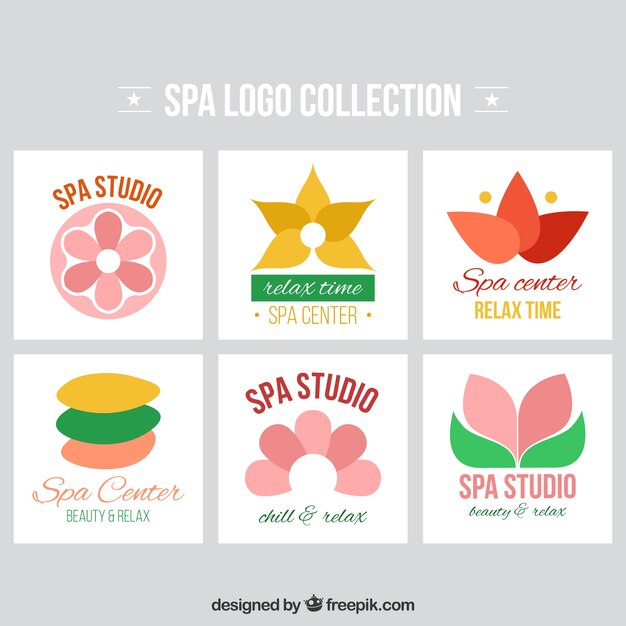 Collection of logotypes for a spa salon