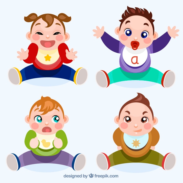 Free vector collection of lovely baby