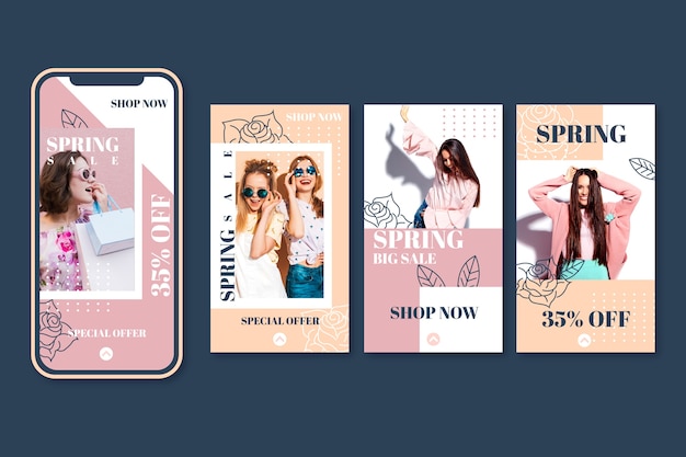 素敵な春のセールinstagramの物語のコレクション