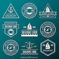 Free vector collection of marine logos