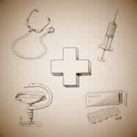 Free vector collection of medical symbols