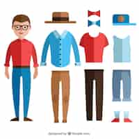 Free vector collection of men's clothing