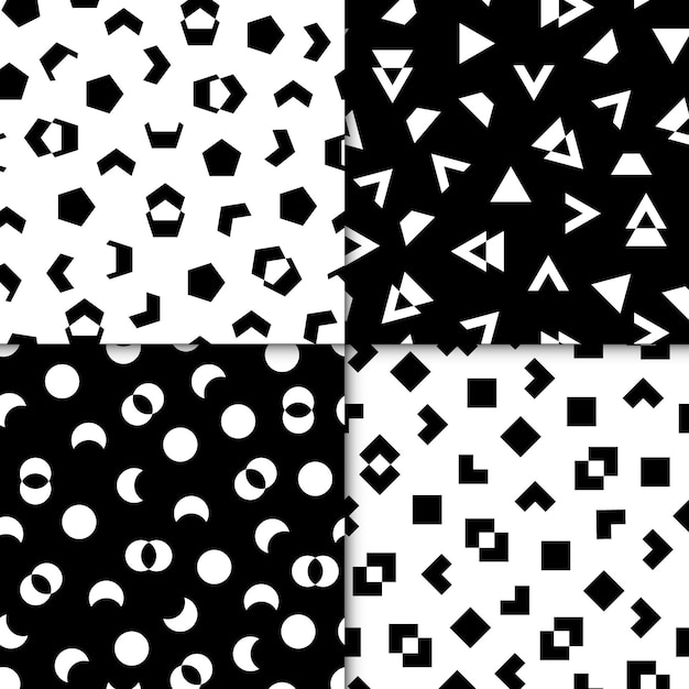 Collection of minimal geometric drawn patterns