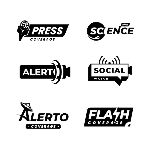 Collection of minimal news logo