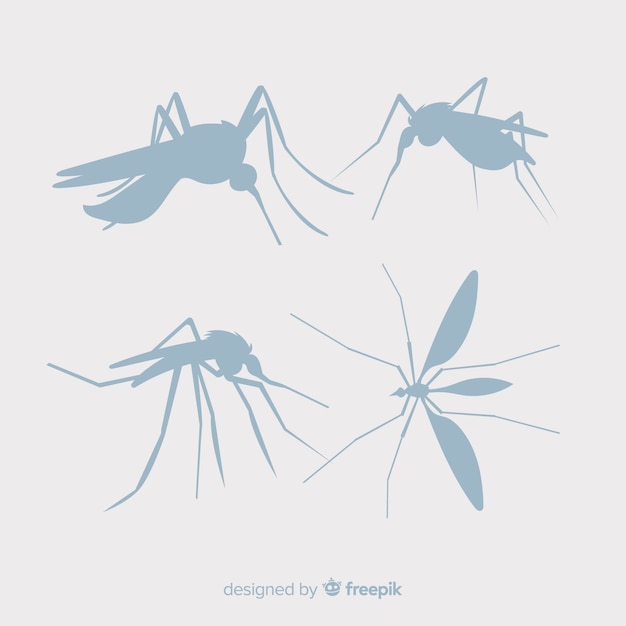 Collection of mosquito silhouettes