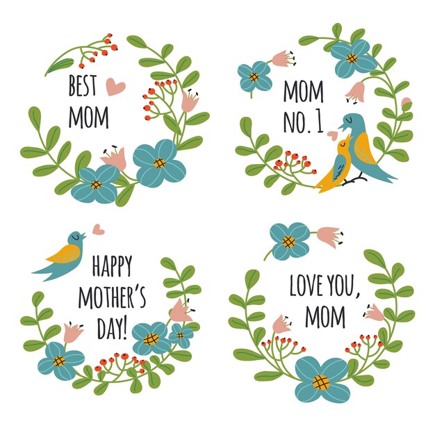 Collection of mother's day label