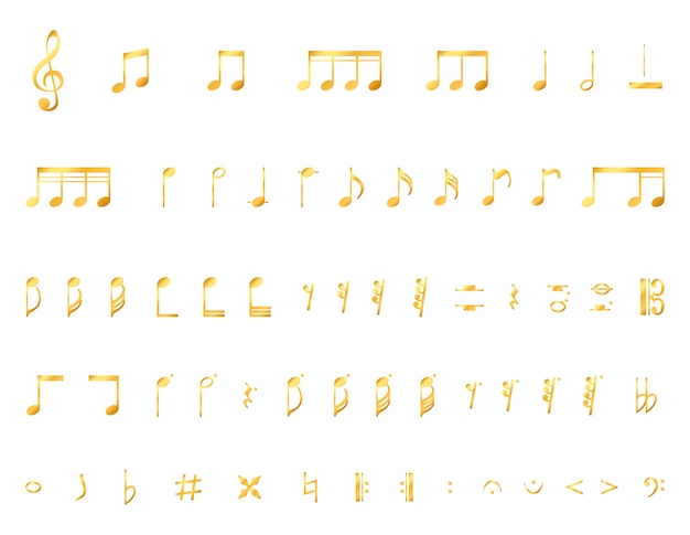 Collection of a musical notes