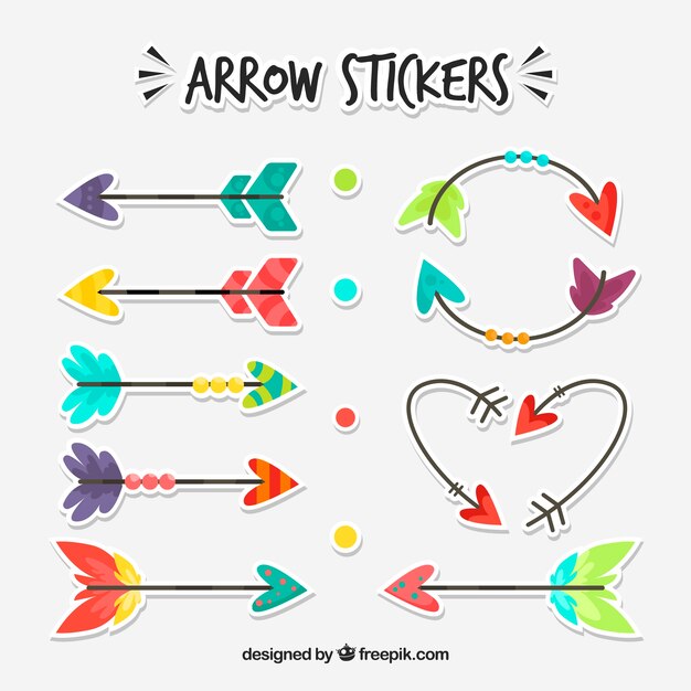 Collection of nice decorative arrow stickers