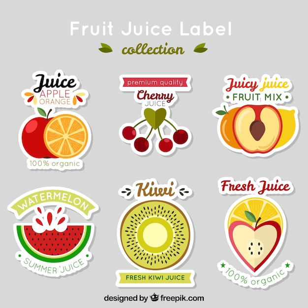 Collection of nice fruit stickers