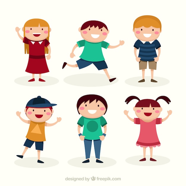 Free vector collection of nice kids