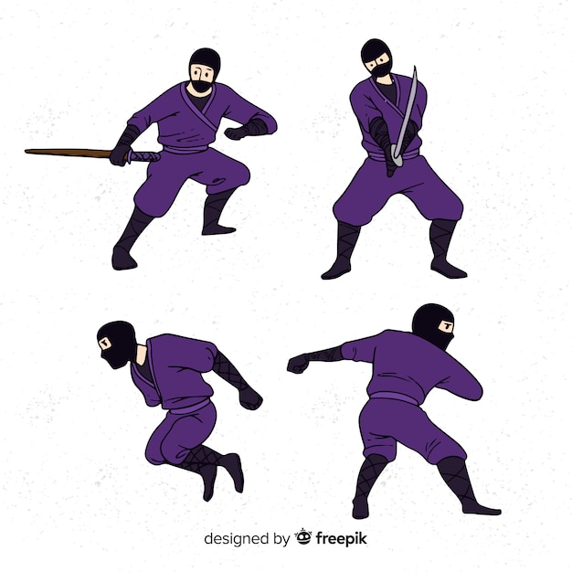 Collezione di personaggi ninja