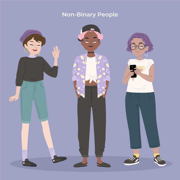 Free Vector collection of non-binary people
