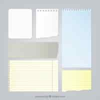 Free vector collection of notepad sheets