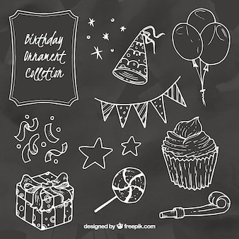 collection of birthday elements in chalk style_23 2147765628