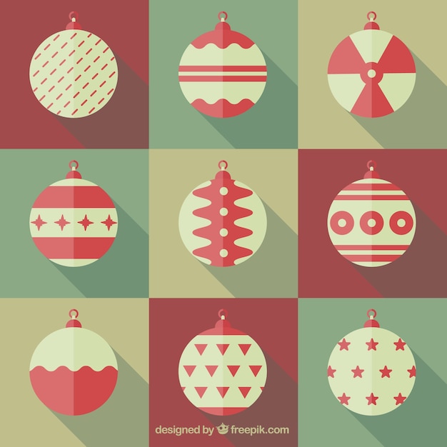 Бесплатное векторное изображение Коллекция рождественских блесна