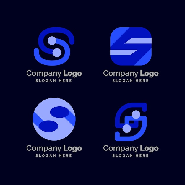 Коллекция логотипов creative flat s
