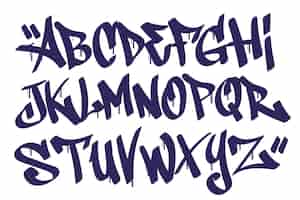 Бесплатное векторное изображение Коллекция творческих букв алфавита граффити