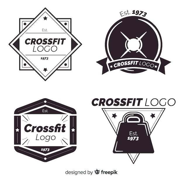 Crossfitロゴフラットスタイルのコレクション