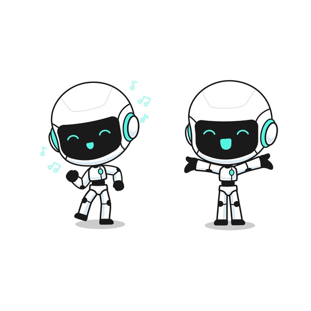 人型のドロイドの透明で完全な長さの画像を備えたロボットアンドロイドのリアルな3dコンポジション 無料のベクター