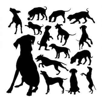 ダルメシアン犬のシルエットのコレクション プレミアムベクター ダルメシアン犬のシルエットのコレクション プレミアムベクター