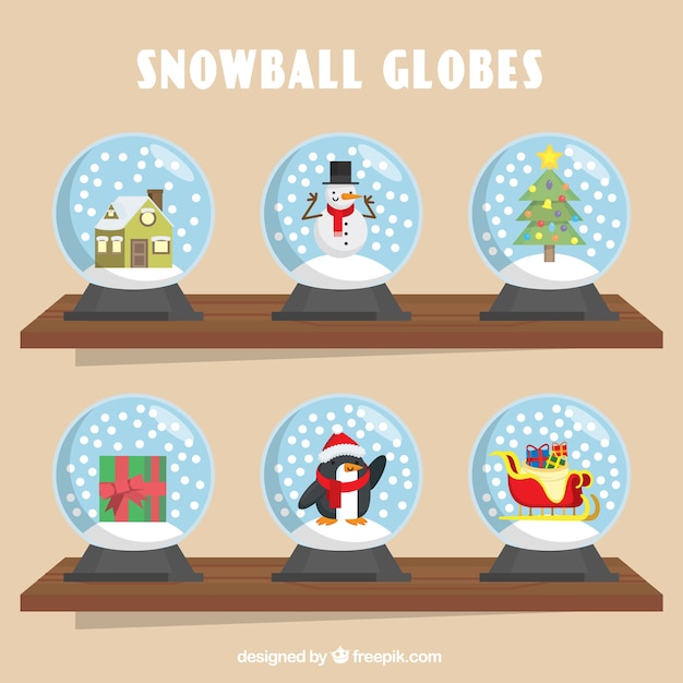 Коллекция декоративных snowglobes