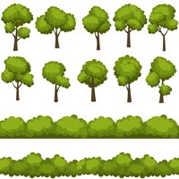collection of different trees