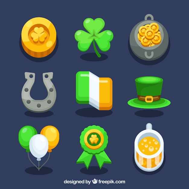 Коллекция элементов для дня st patricks