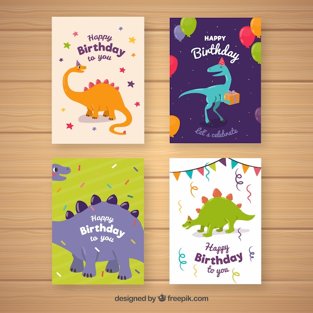 Download Free Collection Of Four Birthday Cards With Dinosaurs Svg Dxf Eps Png Cut Files Love PSD Mockup Templates