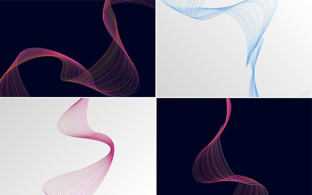 무료 벡터 기하학적 최소한의 선 패턴 집합의 컬렉션