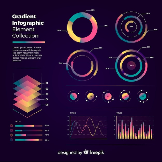 Коллекция инфографических элементов в плоском дизайне