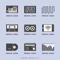 無料ベクター 音楽のロゴのコレクション
