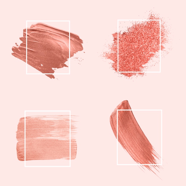 Бесплатное векторное изображение Коллекция розовых мазков