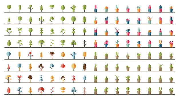 植物と樹木のコレクション