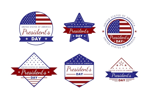 Бесплатное векторное изображение Коллекция значков ко дню президента