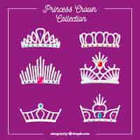 Бесплатное векторное изображение Коллекция королевы принцессы