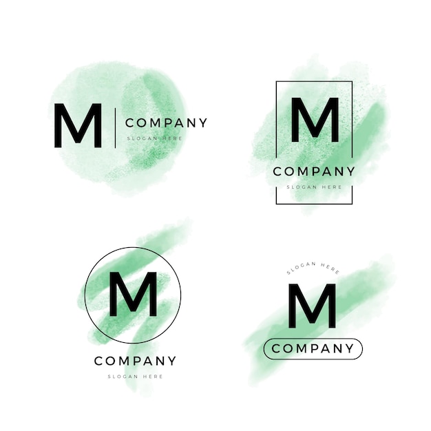 Коллекция шаблонов с логотипами m