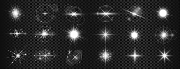 Бесплатное векторное изображение Сбор прозрачного лазерного фона в серебряных лучах