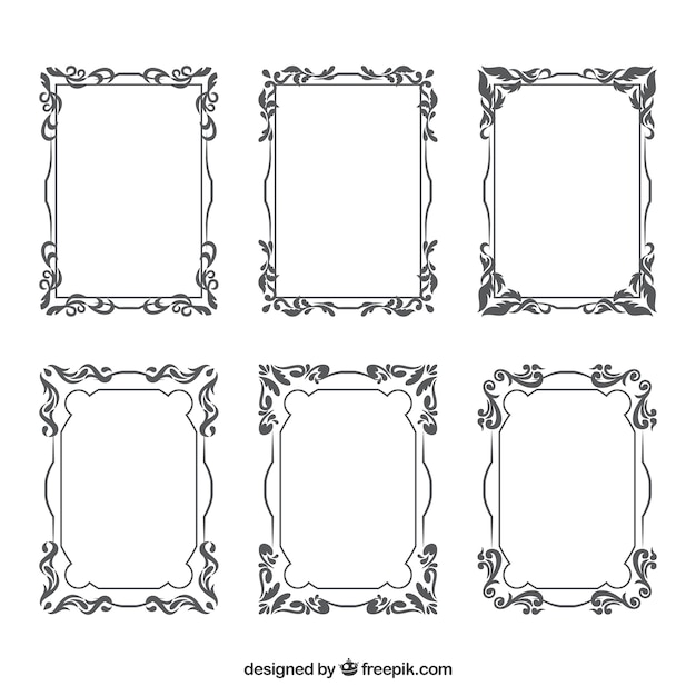 Download Free Collection Of Vintage Ornamental Frames Svg Dxf Eps Png Cut File Silhouette Design