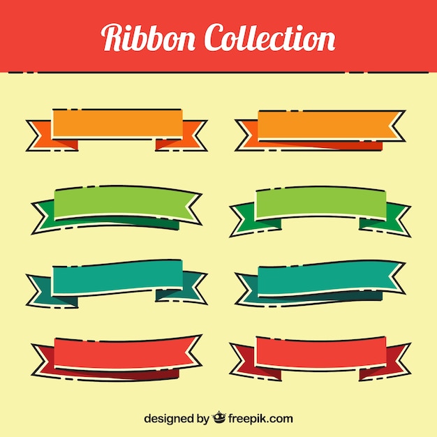 Collection of vintage ornamental ribbons