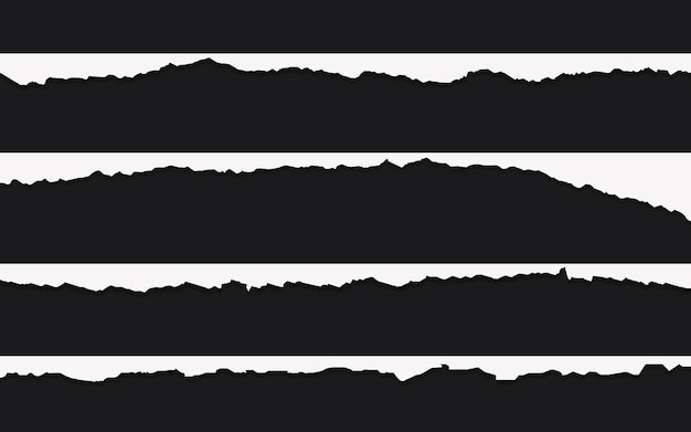 無料ベクター 白い破れた紙のコレクション