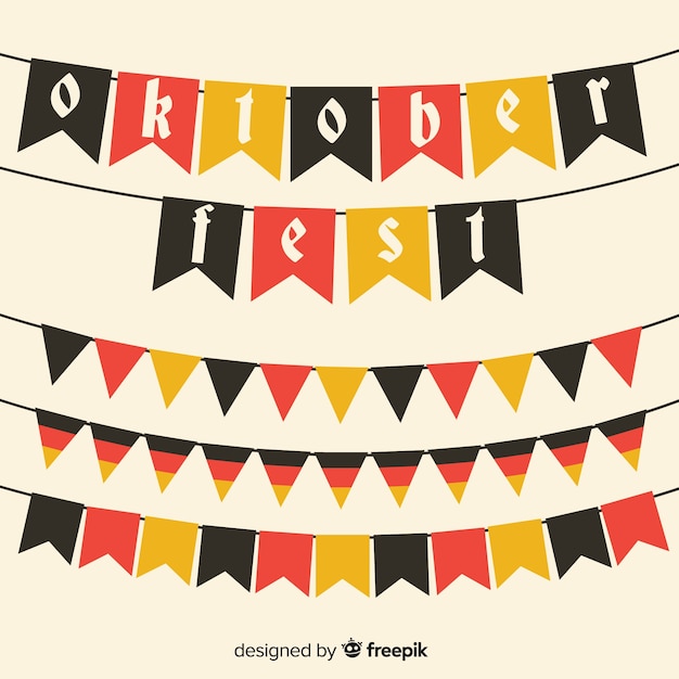 Free vector collection of oktoberfest garlands