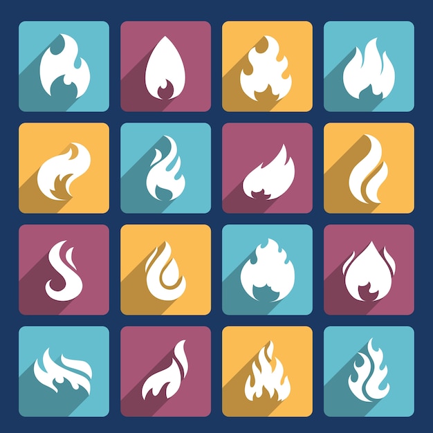 Collection of olympic torch icons