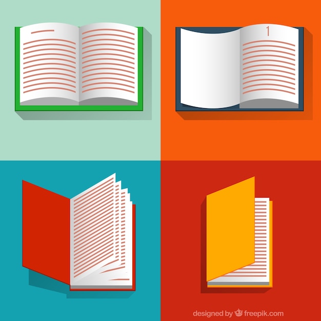 Free vector collection of open books