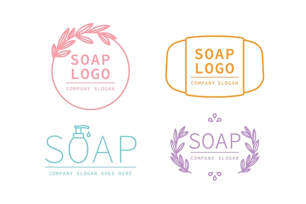 Free vector collection of organic soap label