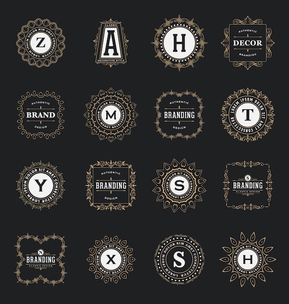 Free vector collection of ornamental logos