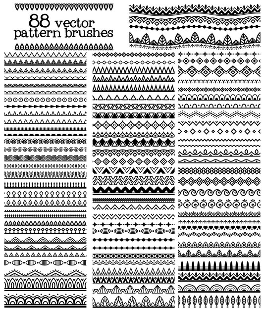 Collection of ornamental patterned elements