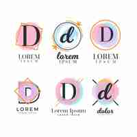 Free vector collection of painted d logos