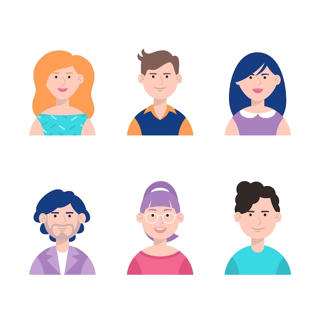 Free vector collection of people avatars