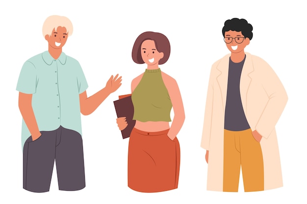 Free vector collection of people being confident